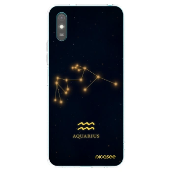 Picasee Xiaomi Redmi 9A Hülle - Transparentes Silikon - AQUARIUS