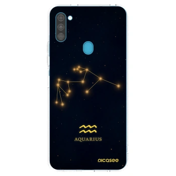 Picasee Samsung Galaxy M11 Hülle - Transparentes Silikon - AQUARIUS