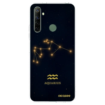 Picasee Realme 5 Hülle - Transparentes Silikon - AQUARIUS
