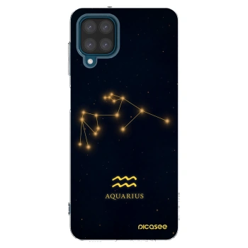 Picasee Samsung Galaxy A12 A125F Hülle - Transparentes Silikon - AQUARIUS