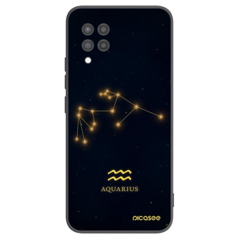 Picasee Samsung Galaxy A42 A426B Hülle - Schwarzes Silikon - AQUARIUS