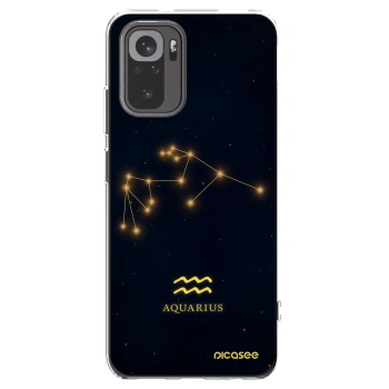Picasee Xiaomi Redmi Note 10S Hülle - Transparentes Silikon - AQUARIUS