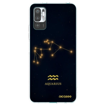 Picasee Xiaomi Redmi Note 10 5G Hülle - Transparentes Silikon - AQUARIUS