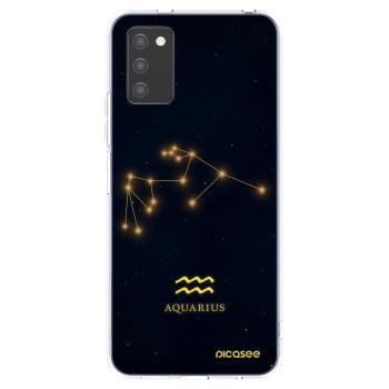Picasee Samsung Galaxy A02s A025G Hülle - Transparentes Silikon - AQUARIUS