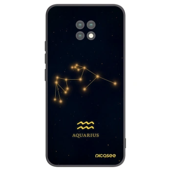 Picasee Xiaomi Redmi Note 9T Hülle - Schwarzes Silikon - AQUARIUS