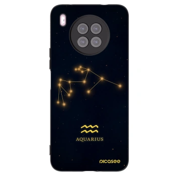 Picasee Huawei Nova 8i Hülle - Schwarzes Silikon - AQUARIUS