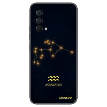 Picasee Realme GT Master Edition 5G Hülle - Schwarzes Silikon - AQUARIUS