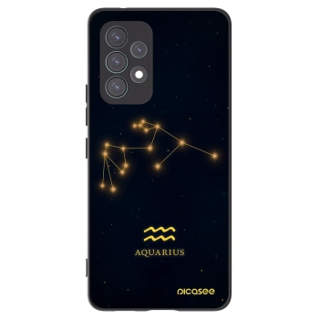 Picasee Samsung Galaxy A53 5G A536 Hülle - Schwarzes Silikon - AQUARIUS