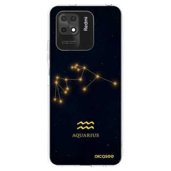 Picasee Xiaomi Redmi 10C Hülle - Transparentes Silikon - AQUARIUS