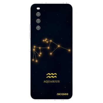 Picasee Sony Xperia 10 IV 5G Hülle - Transparentes Silikon - AQUARIUS