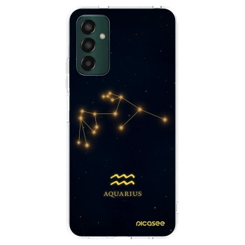 Picasee Samsung Galaxy M13 M135F Hülle - Transparentes Silikon - AQUARIUS