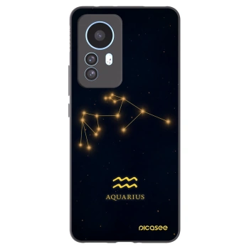 Picasee Xiaomi 12T Pro Hülle - Schwarzes Silikon - AQUARIUS