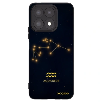 Picasee Honor X8a Hülle - Schwarzes Silikon - AQUARIUS