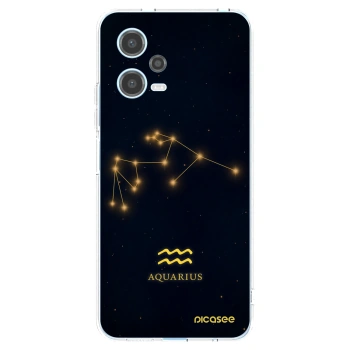 Picasee Xiaomi Redmi Note 12 5G Hülle - Transparentes Silikon - AQUARIUS