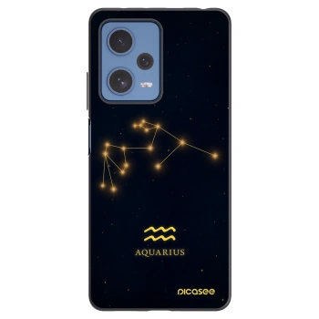 Picasee Xiaomi Redmi Note 12 Pro 5G Hülle - Schwarzes Silikon - AQUARIUS