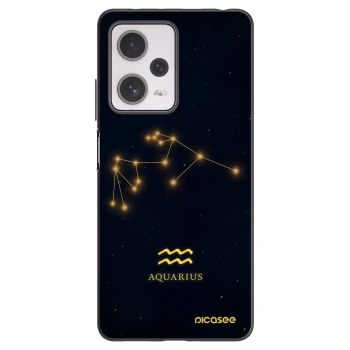 Picasee Xiaomi Redmi Note 12 Pro+ 5G Hülle - Schwarzes Silikon - AQUARIUS