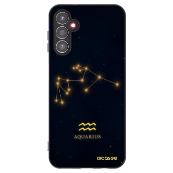 Picasee Samsung Galaxy A14 5G A146P Hülle - Schwarzes Silikon - AQUARIUS
