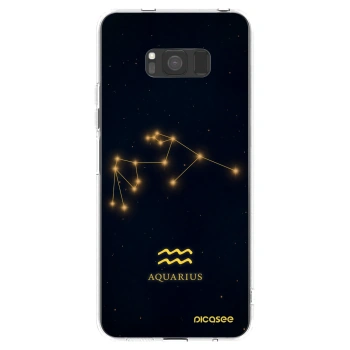 Picasee Samsung Galaxy S8 G950F Hülle - Transparentes Silikon - AQUARIUS