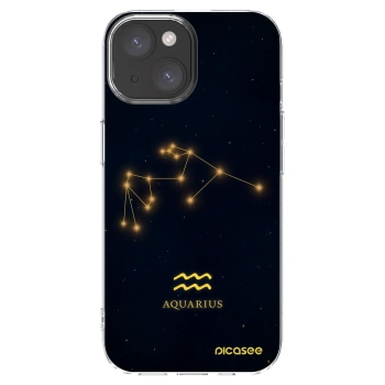 Picasee Apple iPhone 15 Hülle - Transparentes Silikon - AQUARIUS