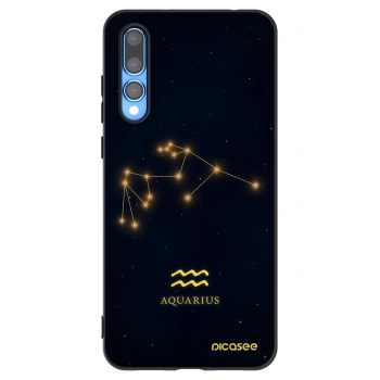 Picasee Huawei P20 Pro Hülle - Schwarzes Silikon - AQUARIUS