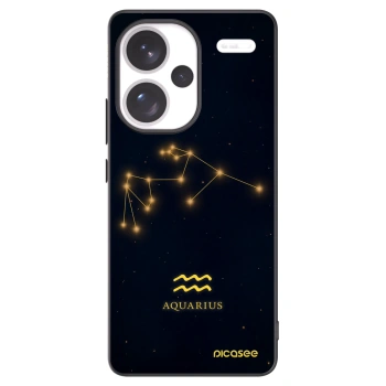 Picasee Xiaomi Redmi Note 13 Pro+ 5G Hülle - Schwarzes Silikon - AQUARIUS