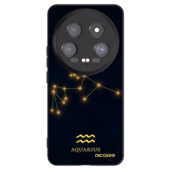 Picasee Xiaomi 14 Ultra Hülle - Schwarzes Silikon - AQUARIUS