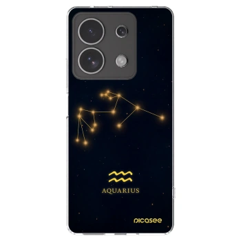 Picasee Xiaomi Redmi Note 13 4G Hülle - Transparentes Silikon - AQUARIUS