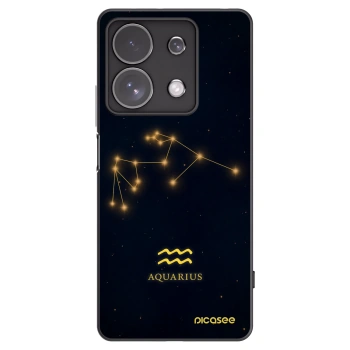 Picasee Xiaomi Redmi Note 13 Pro 4G Hülle - Schwarzes Silikon - AQUARIUS