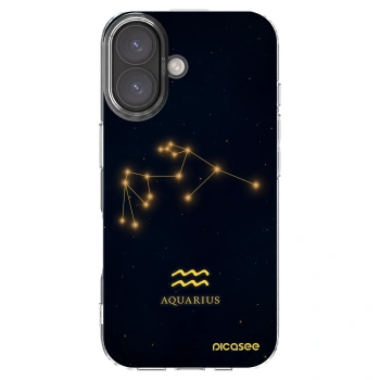 Picasee Apple iPhone 16 Hülle - Transparentes Silikon - AQUARIUS