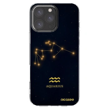 Picasee Apple iPhone 16 Pro Max Hülle - Transparentes Silikon - AQUARIUS