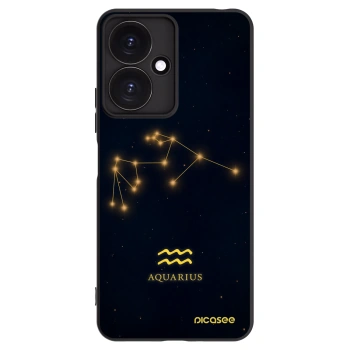 Picasee Xiaomi Redmi 13C 5G Hülle - Schwarzes Silikon - AQUARIUS