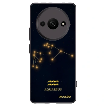 Picasee Xiaomi Redmi A3 Hülle - Schwarzes Silikon - AQUARIUS