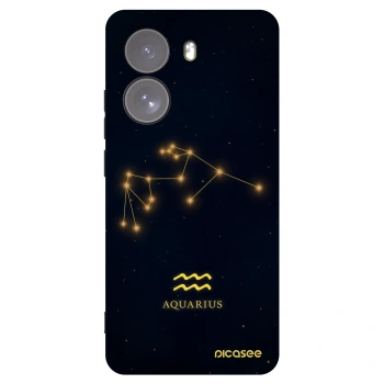 Picasee Xiaomi Poco X7 Hülle - Schwarzes Silikon - AQUARIUS