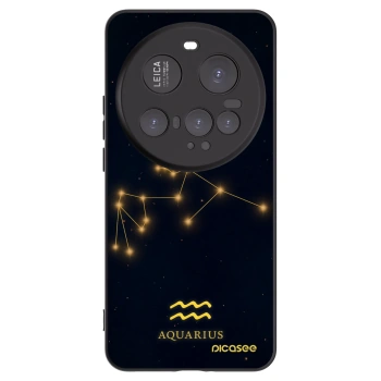 Picasee Xiaomi 15 Ultra Hülle - Schwarzes Silikon - AQUARIUS