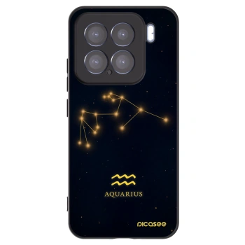 Picasee Xiaomi 15 Hülle - Schwarzes Silikon - AQUARIUS