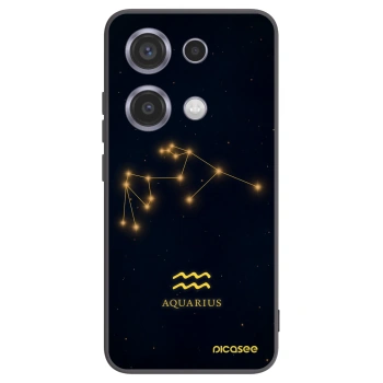 Picasee Xiaomi Redmi Note 14S Hülle - Schwarzes Silikon - AQUARIUS