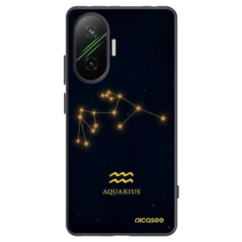 Picasee Xiaomi Poco F7 5G Hülle - Schwarzes Silikon - AQUARIUS