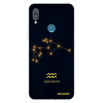 Picasee Huawei Y6 2019 Hülle - Transparentes Silikon - AQUARIUS