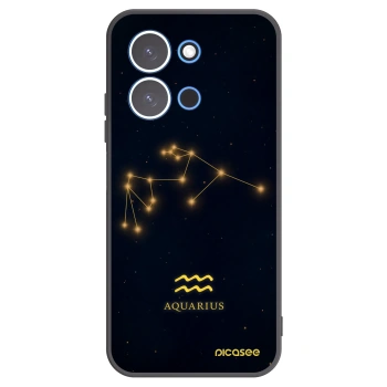 Picasee Xiaomi Redmi 15C 4G Hülle - Schwarzes Silikon - AQUARIUS