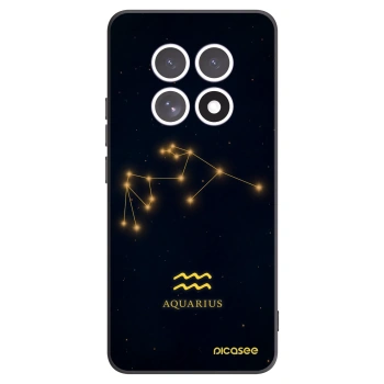 Picasee Xiaomi Redmi Note 15 Hülle - Schwarzes Silikon - AQUARIUS