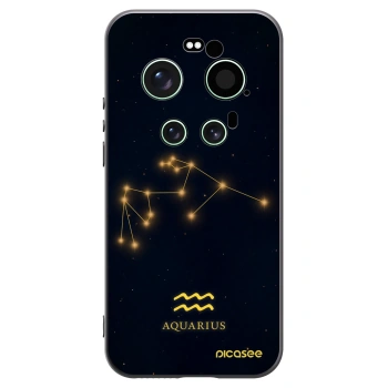 Picasee Xiaomi 17 Ultra Hülle - Schwarzes Silikon - AQUARIUS