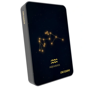 Picasee Powerbank mit MagSafe 10 000 mAh Grau - AQUARIUS