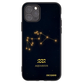 Picasee Apple iPhone 11 Pro Hülle - Schwarzes Silikon - AQUARIUS