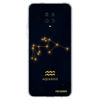 Picasee Xiaomi Redmi Note 9S Hülle - Transparentes Silikon - AQUARIUS