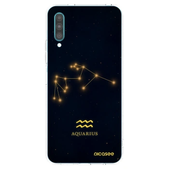 Picasee Samsung Galaxy A30s A307F Hülle - Transparentes Silikon - AQUARIUS