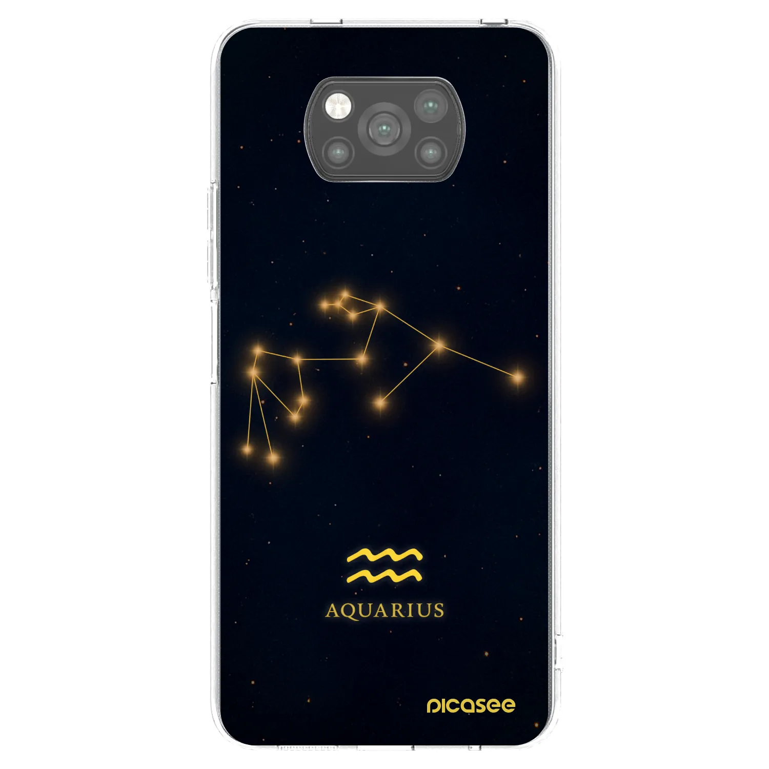 Picasee Xiaomi Poco X3 Hülle - Schwarzes Silikon - AQUARIUS