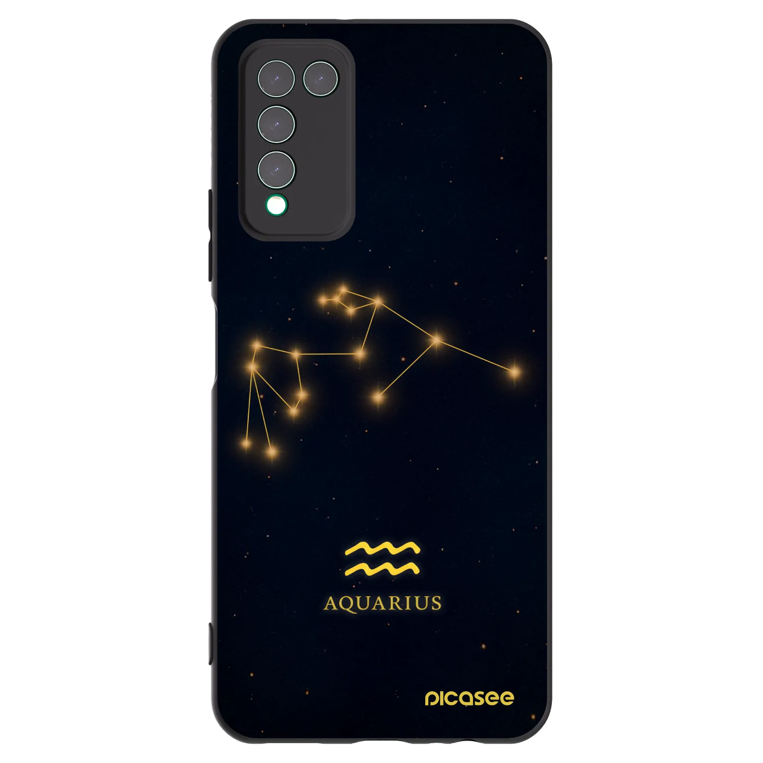 Picasee Honor 10X Lite Hülle - Schwarzes Silikon - AQUARIUS