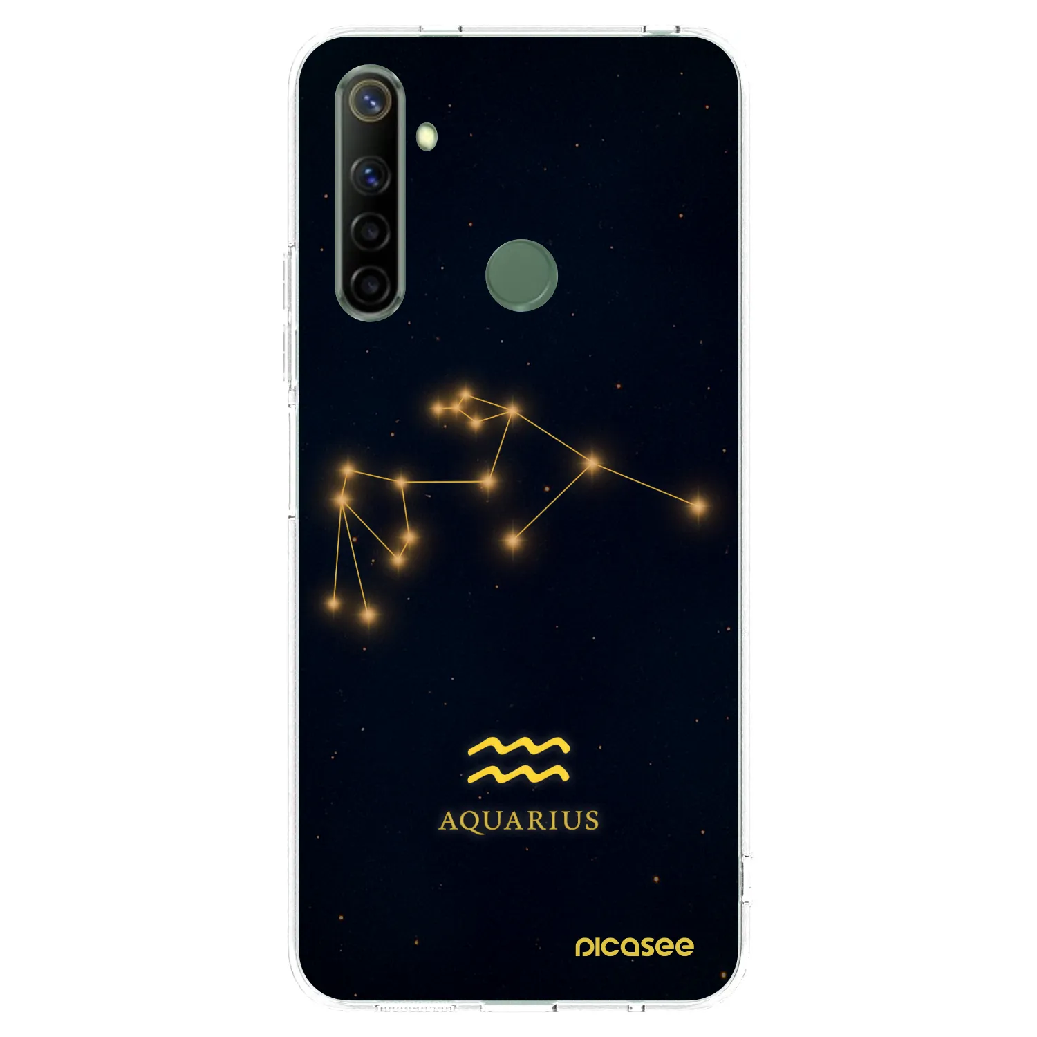 Picasee Realme 5 Hülle - Transparentes Silikon - AQUARIUS