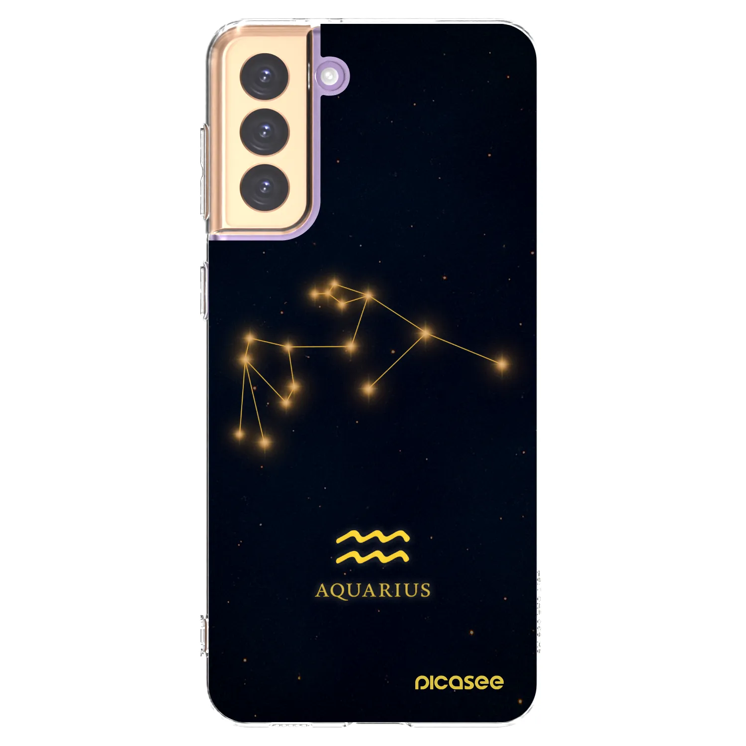 Picasee Samsung Galaxy S21+ 5G G996F Hülle - Transparentes Silikon - AQUARIUS
