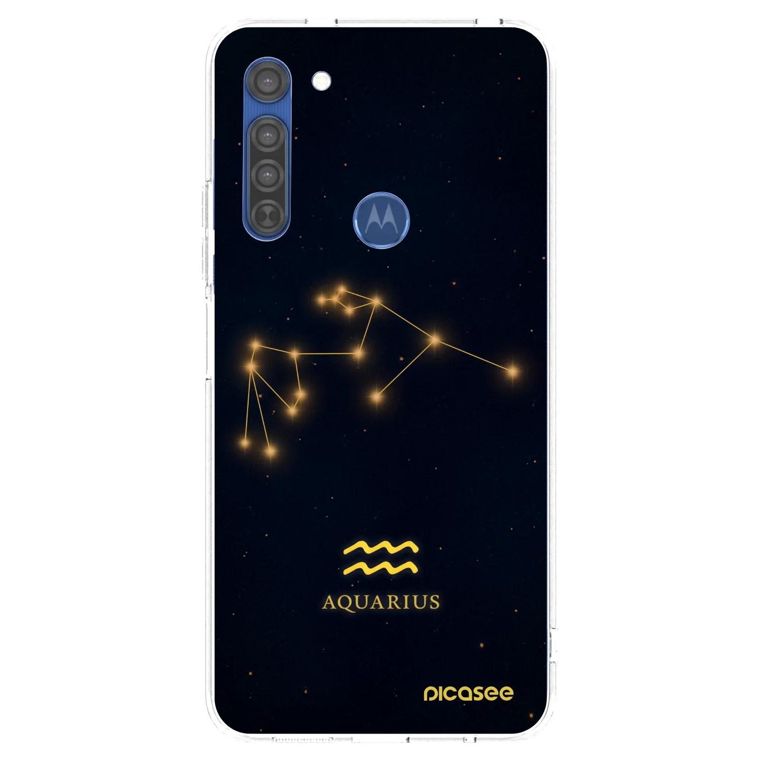 Picasee Motorola Moto G8 Hülle - Transparentes Silikon - AQUARIUS